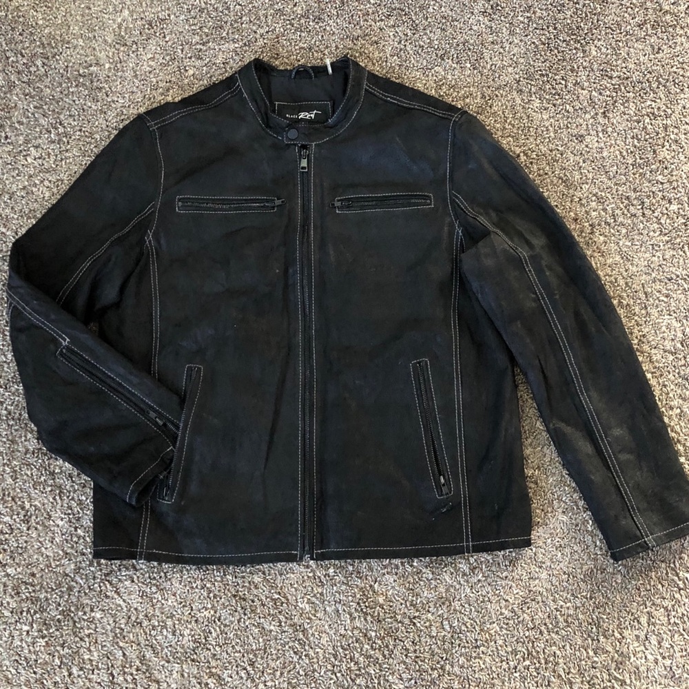 100% genuine leather men’s Moto jacket